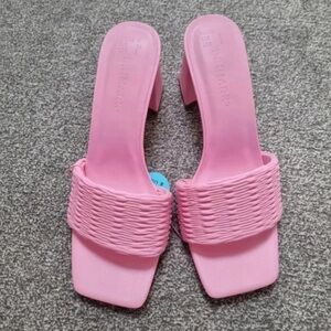 Primark Pink Textured Mules